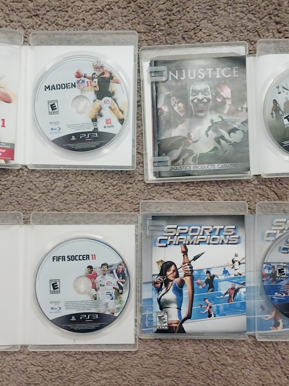 Playstation 3 Game Lot Madden 11 Injustice FIFA 11 Sports Champions - Picture 3 of 3